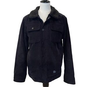 Men's Hurley‎ Black Corduroy Sherpa Collar Jacket S